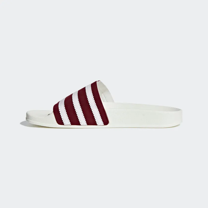 Adilette Classic Stripe (White Burgundy)