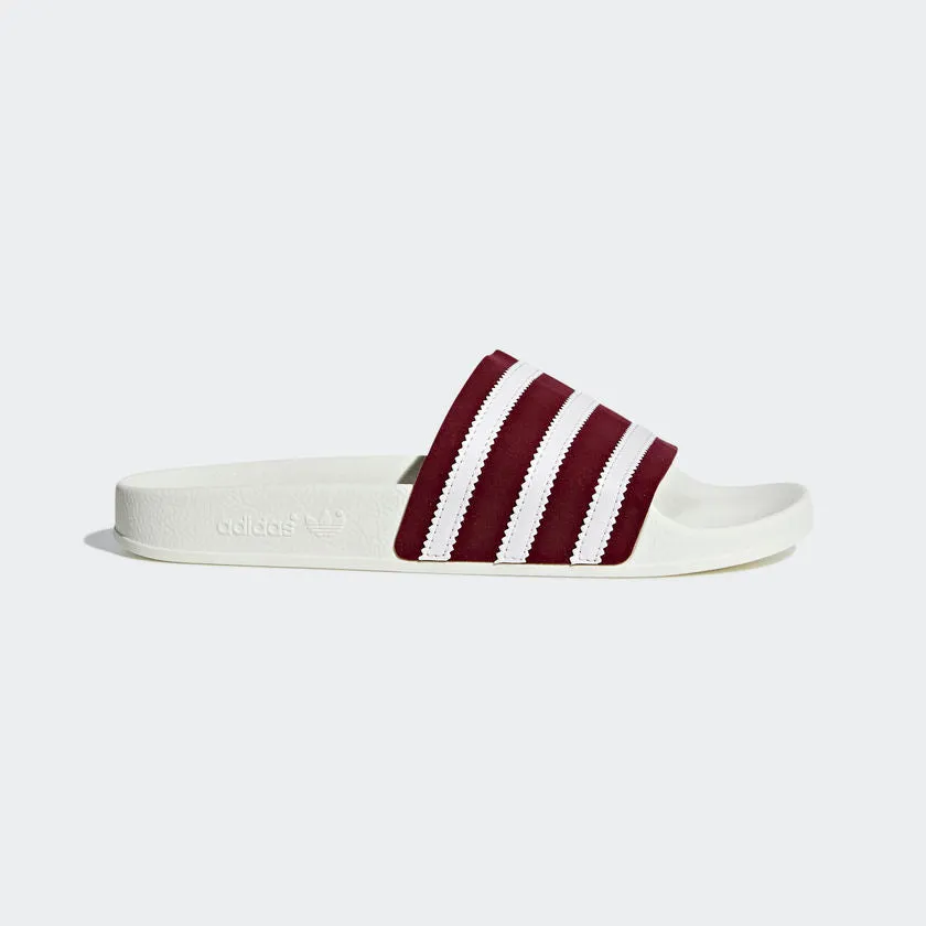 Adilette Classic Stripe (White Burgundy)