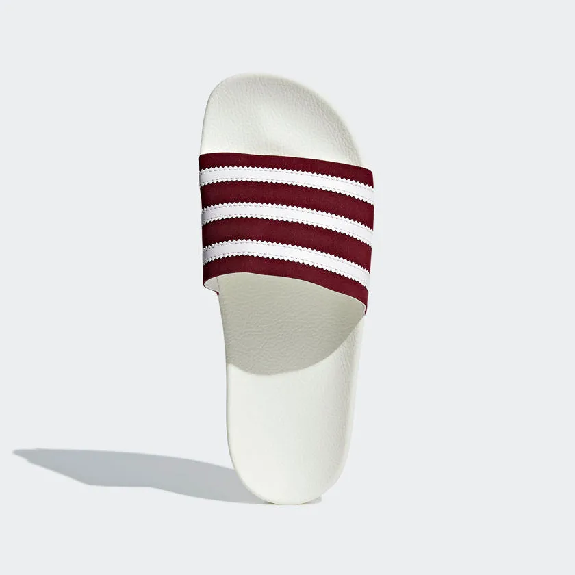 Adilette Classic Stripe (White Burgundy)