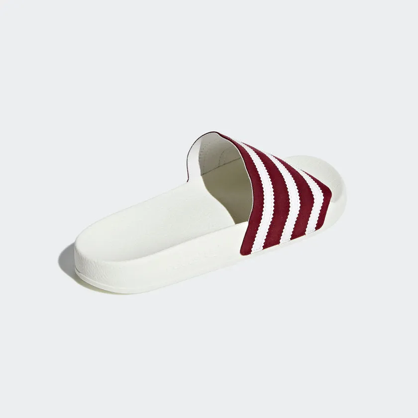 Adilette Classic Stripe (White Burgundy)