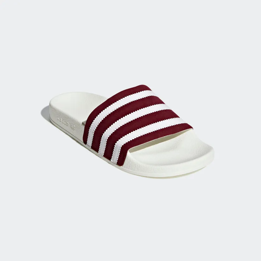 Adilette Classic Stripe (White Burgundy)