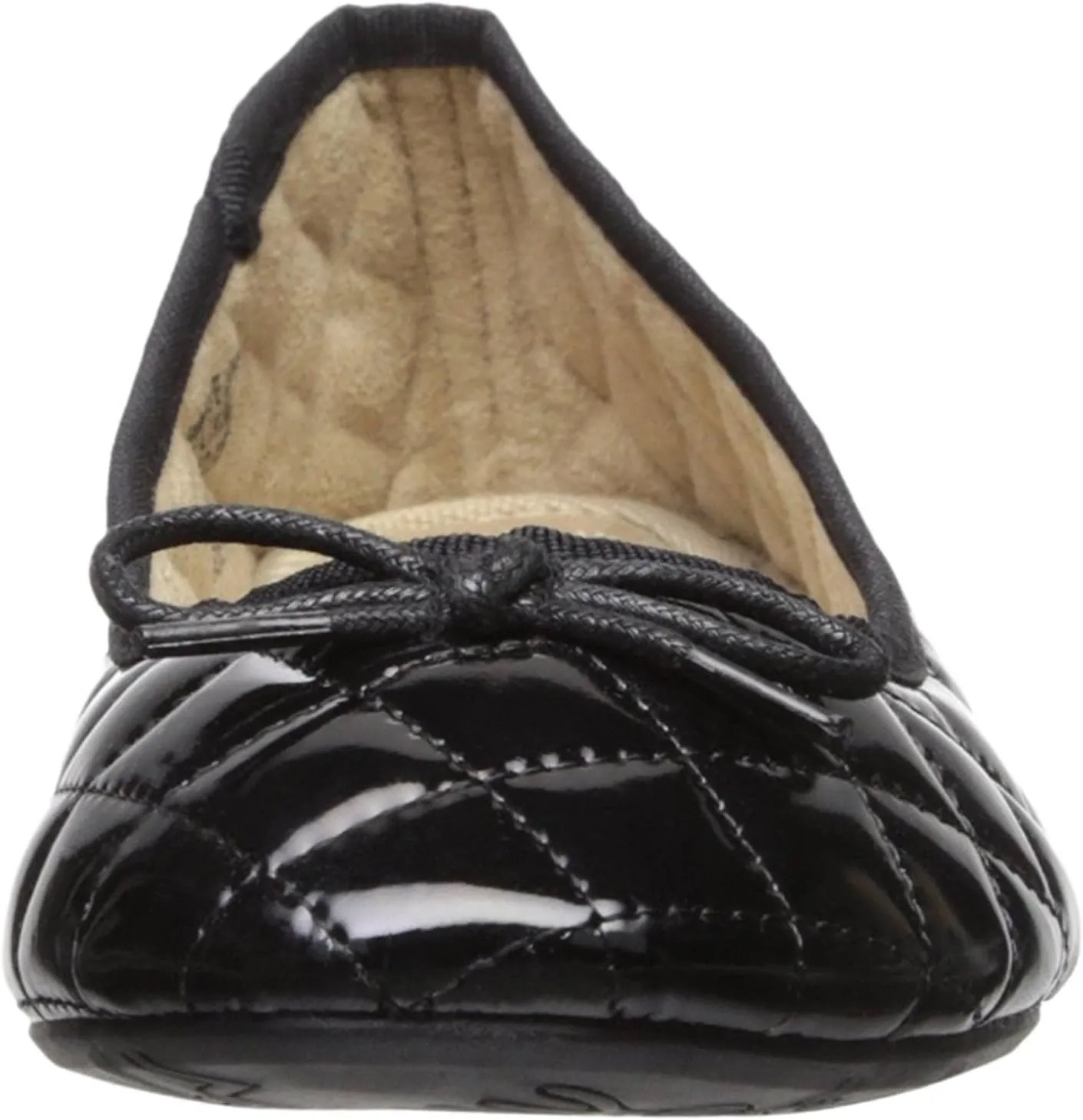 Alpine Swiss Womens Aster Ballet Flats | Patent Leather Slip-On Shoes | Quilted Pillow Stitch | Rounded Toe | Everyday Comfortable Fashion Footwear