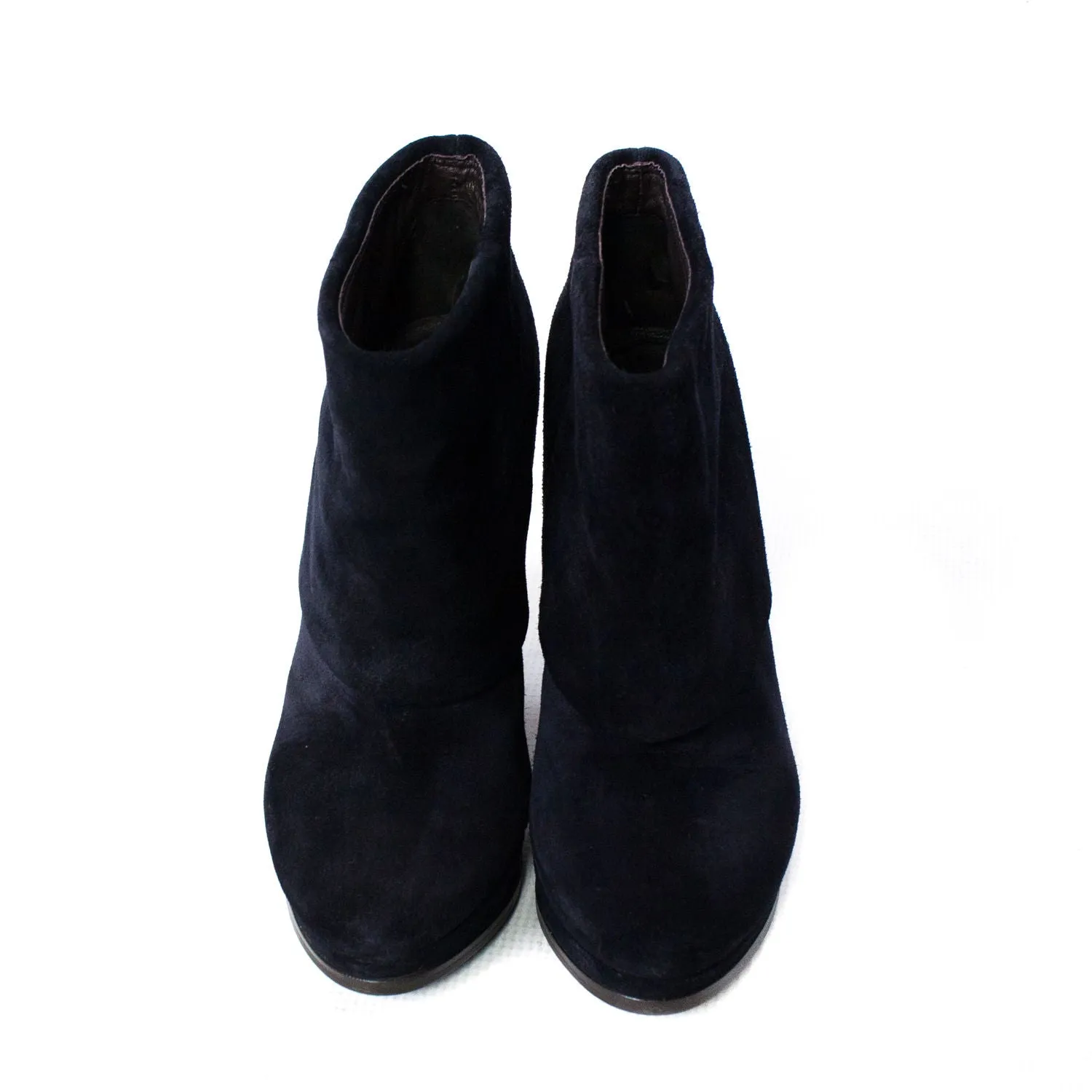 ASH Fold Over Suede Ankle Booties Heels, EU 36/UK 3.5/US 6