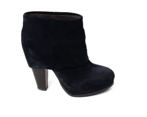 ASH Fold Over Suede Ankle Booties Heels, EU 36/UK 3.5/US 6