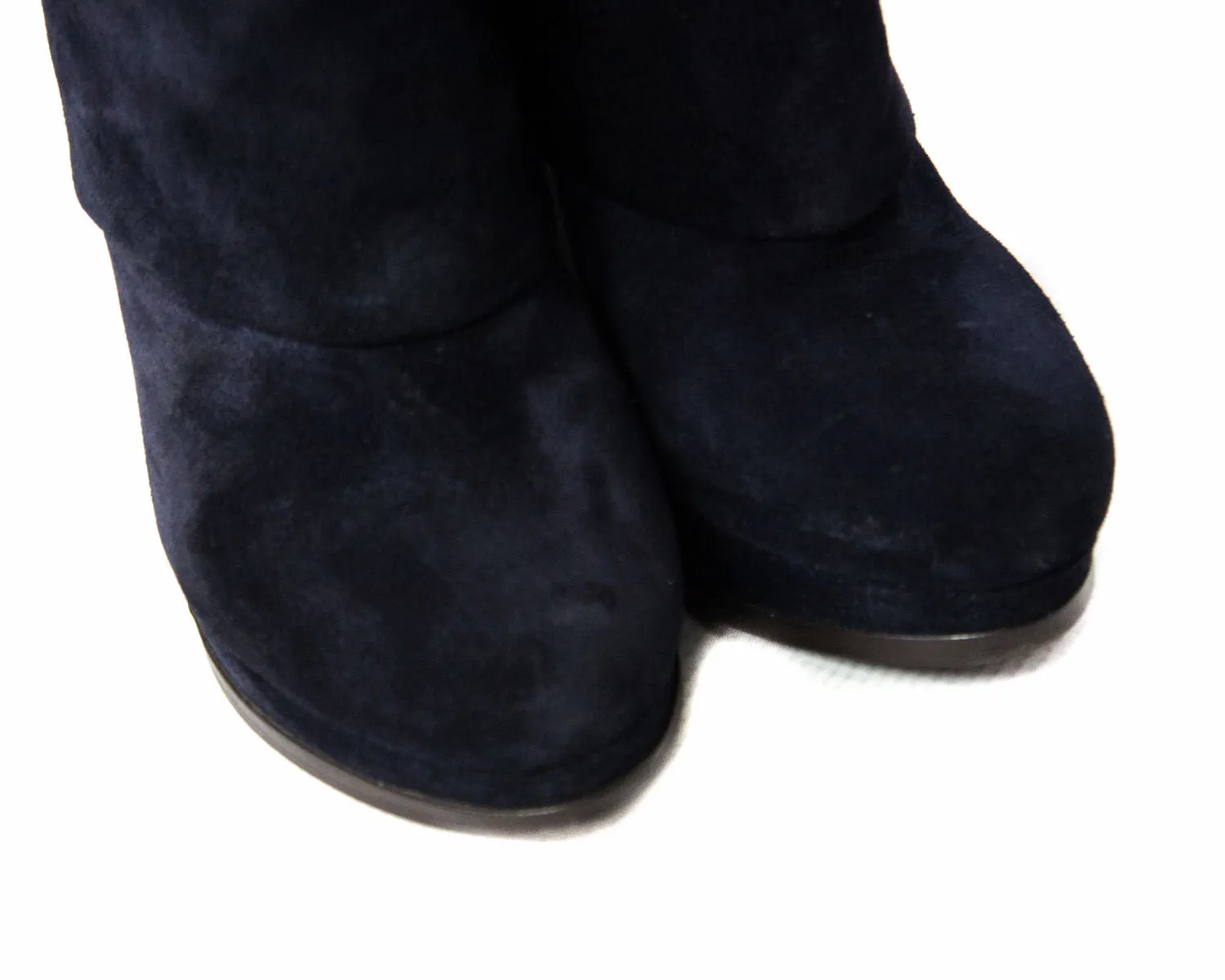 ASH Fold Over Suede Ankle Booties Heels, EU 36/UK 3.5/US 6