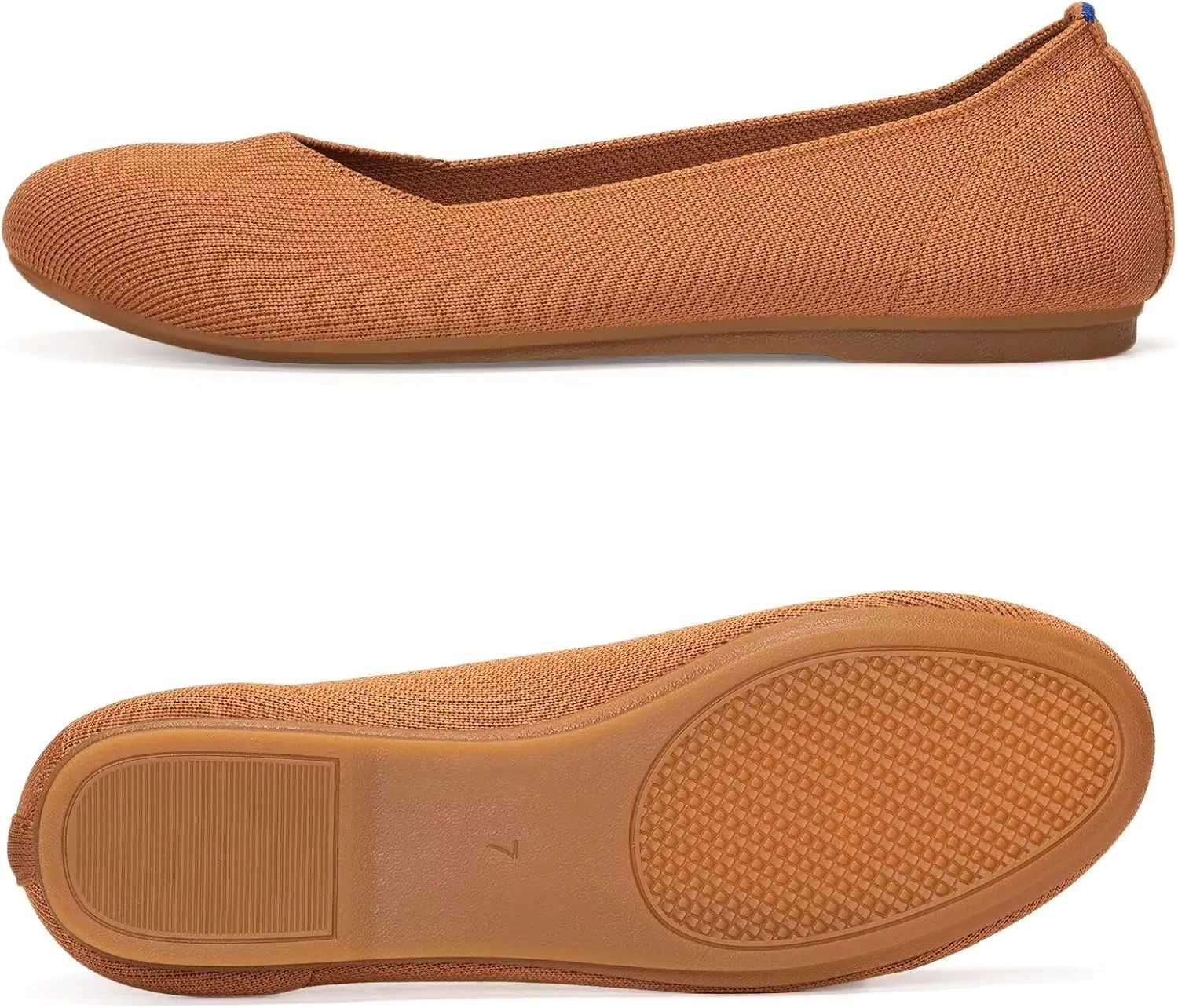 BEJINASH Ballet Flats for Women Soft Slip On Flat Shoes Knit Round Toe Work Flat Mesh Woman Walking Shoes Comfortable Casual