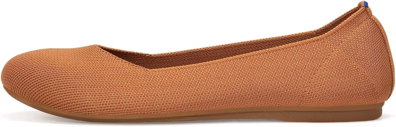 BEJINASH Ballet Flats for Women Soft Slip On Flat Shoes Knit Round Toe Work Flat Mesh Woman Walking Shoes Comfortable Casual