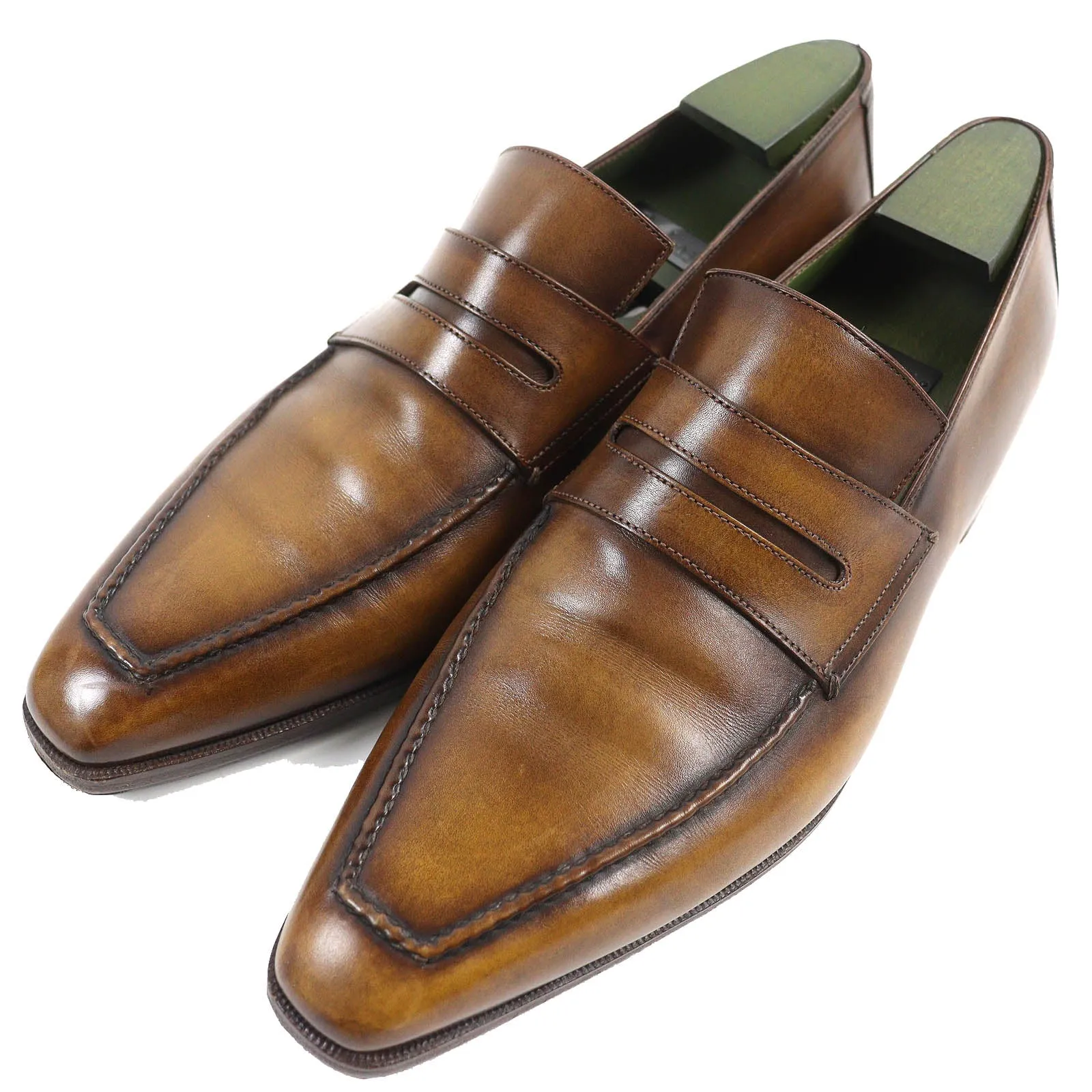Berluti Andy Scritto Leather Loafers Brown