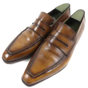 Berluti Andy Scritto Leather Loafers Brown