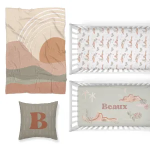 Boho Desert Nursery Starter Crib Bedding Set