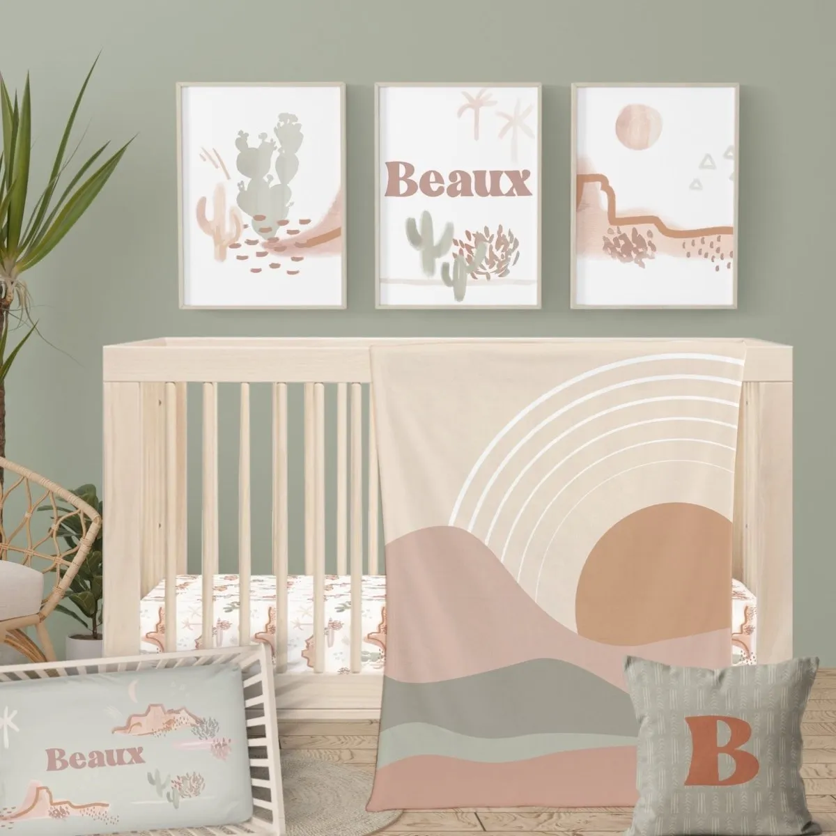 Boho Desert Nursery Starter Crib Bedding Set