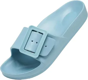 Caistre Slide Sandal for Women Summer Comfortable Indoor Outdoor Arch Support Slip On Slides Soft Breathable Beach Shoes