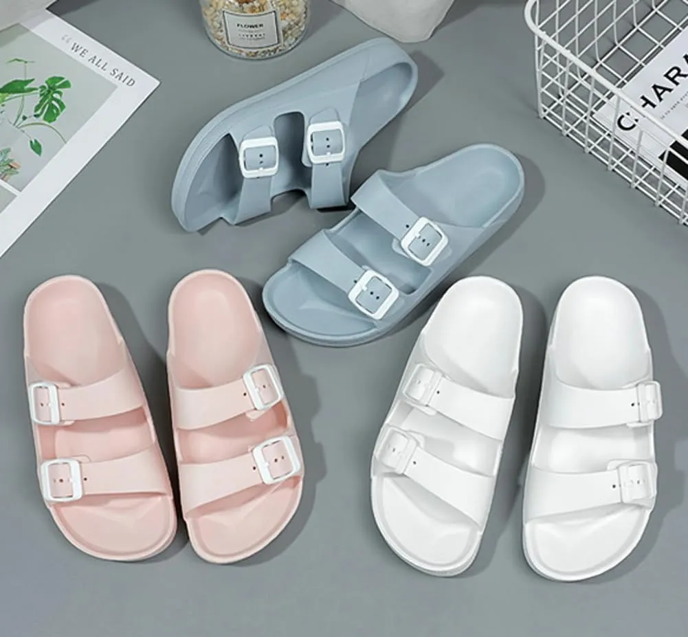 Caistre Slide Sandal for Women Summer Comfortable Indoor Outdoor Arch Support Slip On Slides Soft Breathable Beach Shoes