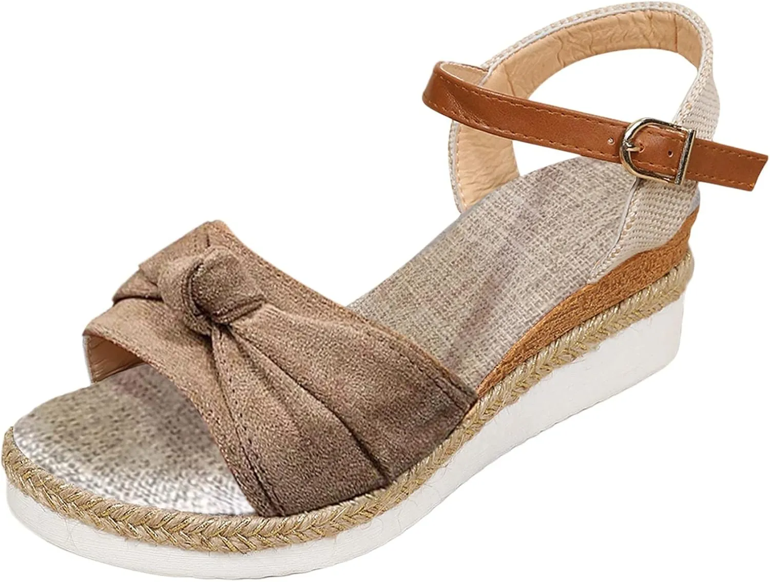 Cathalem Orthopedic Sandals for Women Casual Strappy Low Wedges Slip on Sandals Zipper Beach Sandals Dress Shoes