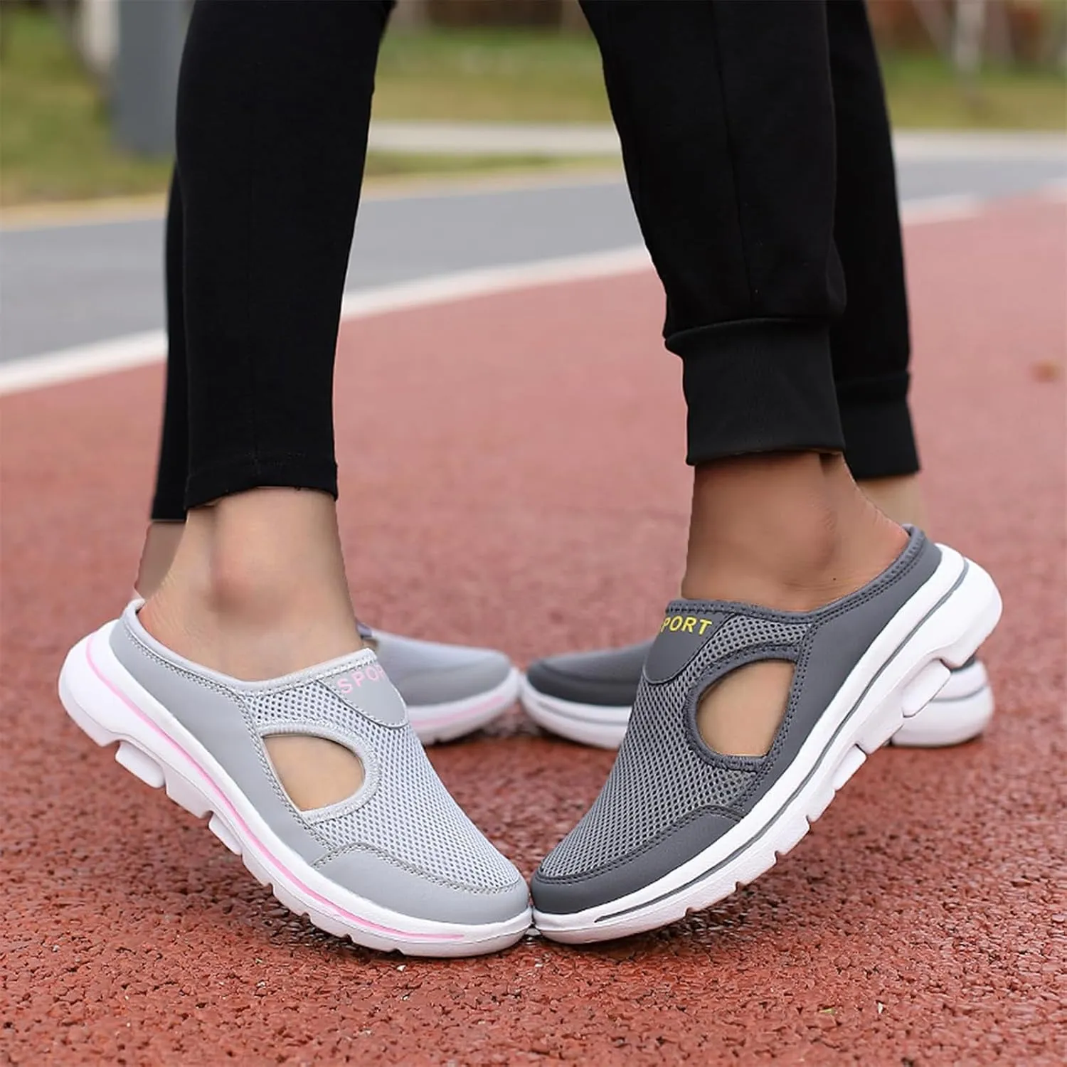 Clogs for Women 2025 Casual Non Slip Orthopedic Sneakers Breathable Mesh Walking Mules Sneakers Comfort Support Sports Sandals Closed Toe Slides Walking Shoes