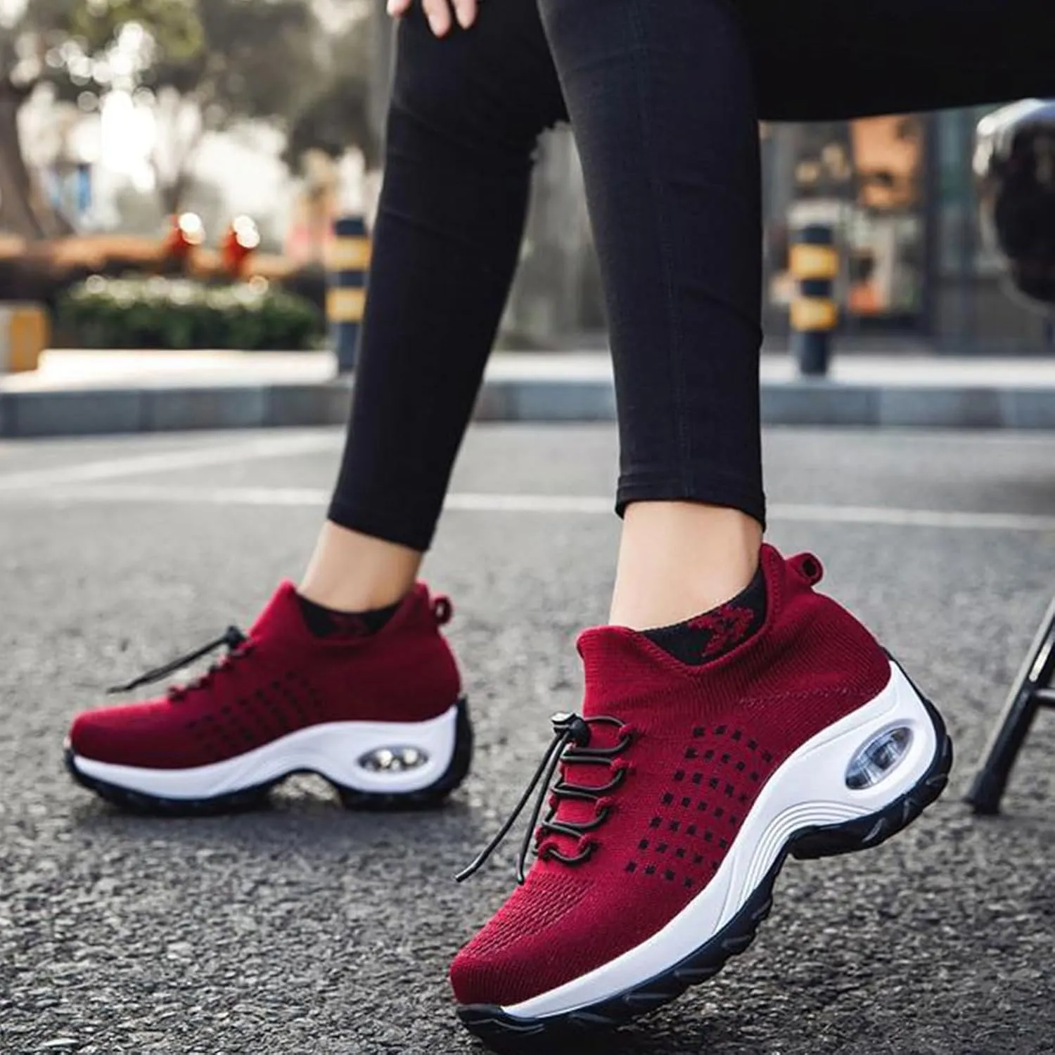 Comfort Wear Orthowear Shoes for Women Men Comfortwear Ortho Stretch Cushion Shoes Women Plantar Fasciitis Walking Shoe Slip On Trainers Comfortable Casual Ladies Athletic Sneakers Thick Bottom