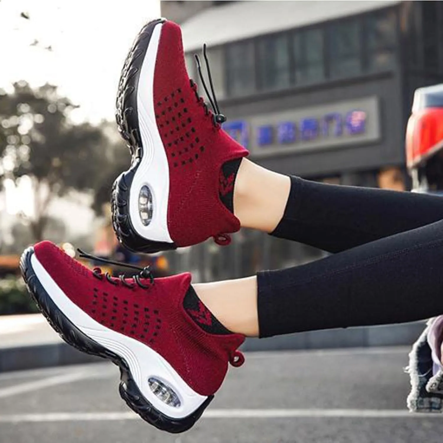 Comfort Wear Orthowear Shoes for Women Men Comfortwear Ortho Stretch Cushion Shoes Women Plantar Fasciitis Walking Shoe Slip On Trainers Comfortable Casual Ladies Athletic Sneakers Thick Bottom