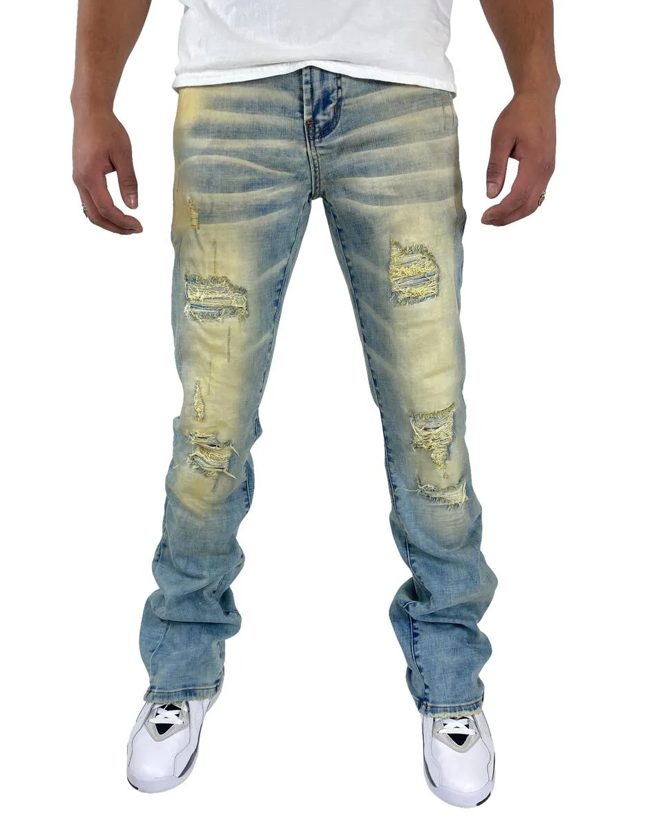 Desert Flare Jeans-Indigo-PR-WB-958