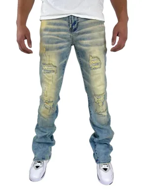 Desert Flare Jeans-Indigo-PR-WB-958