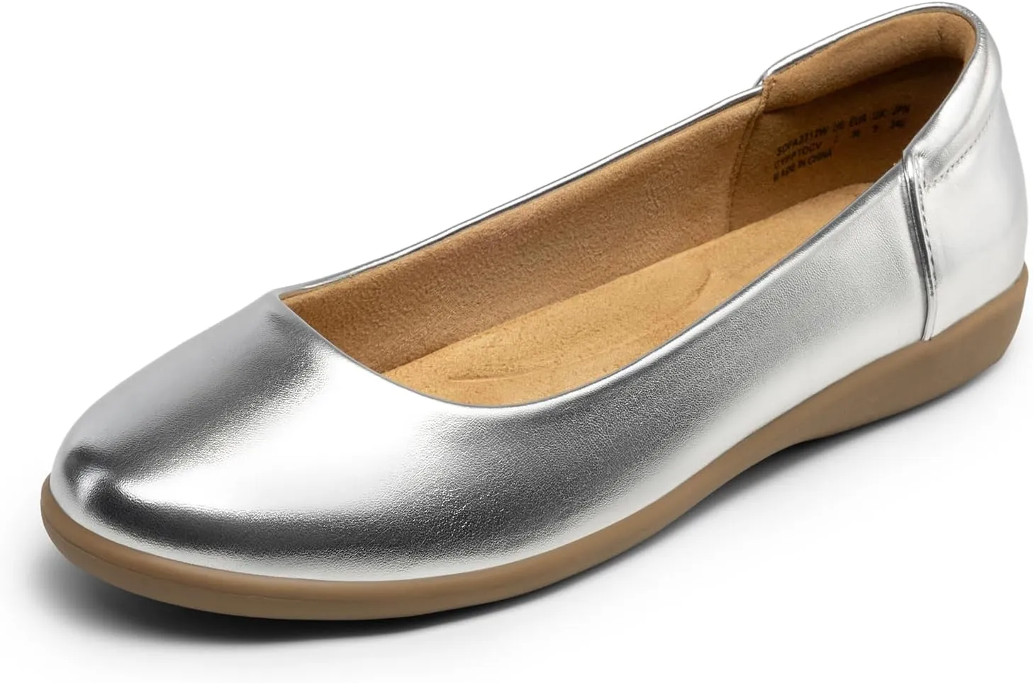 DREAM PAIRS Womens Comfortable Ballet Dressy Work Flats, Round Toe Slip on Office Shoes
