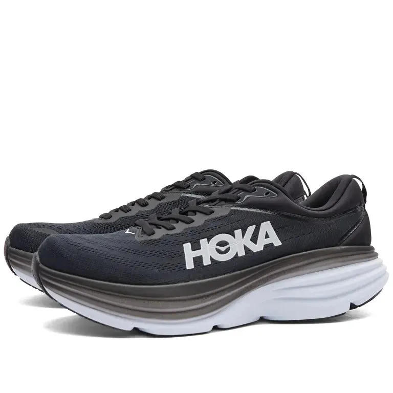 Hoka One One M Bondi 8 sneakers, black, white