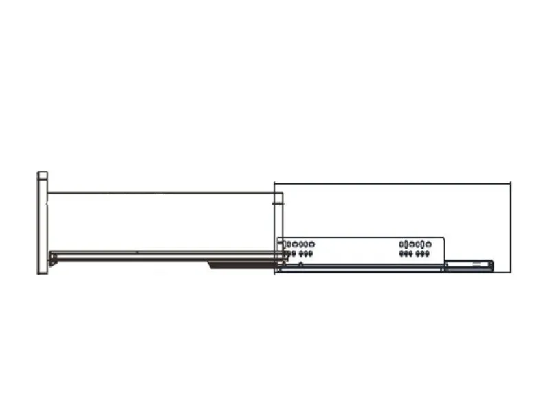 IntAfit Concealed Drawer Runners - 450mm - Soft Close - Double Extension