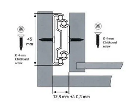 IntAfit Double Extension Soft Close Drawer Runner 45kg - 45 x 450mm