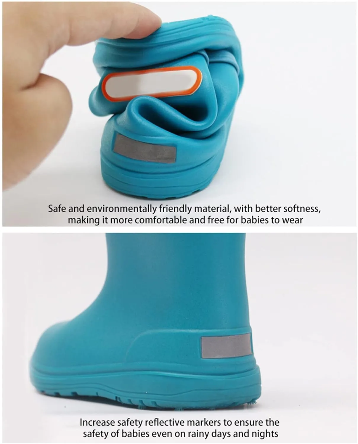 IWIHMIV Rain Boots for Boys Non-slip Waterproof Rain Boots Cartoon Rubber Rain Boots for Girls Lightweight Baby Rain Boots