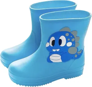 IWIHMIV Rain Boots for Boys Non-slip Waterproof Rain Boots Cartoon Rubber Rain Boots for Girls Lightweight Baby Rain Boots
