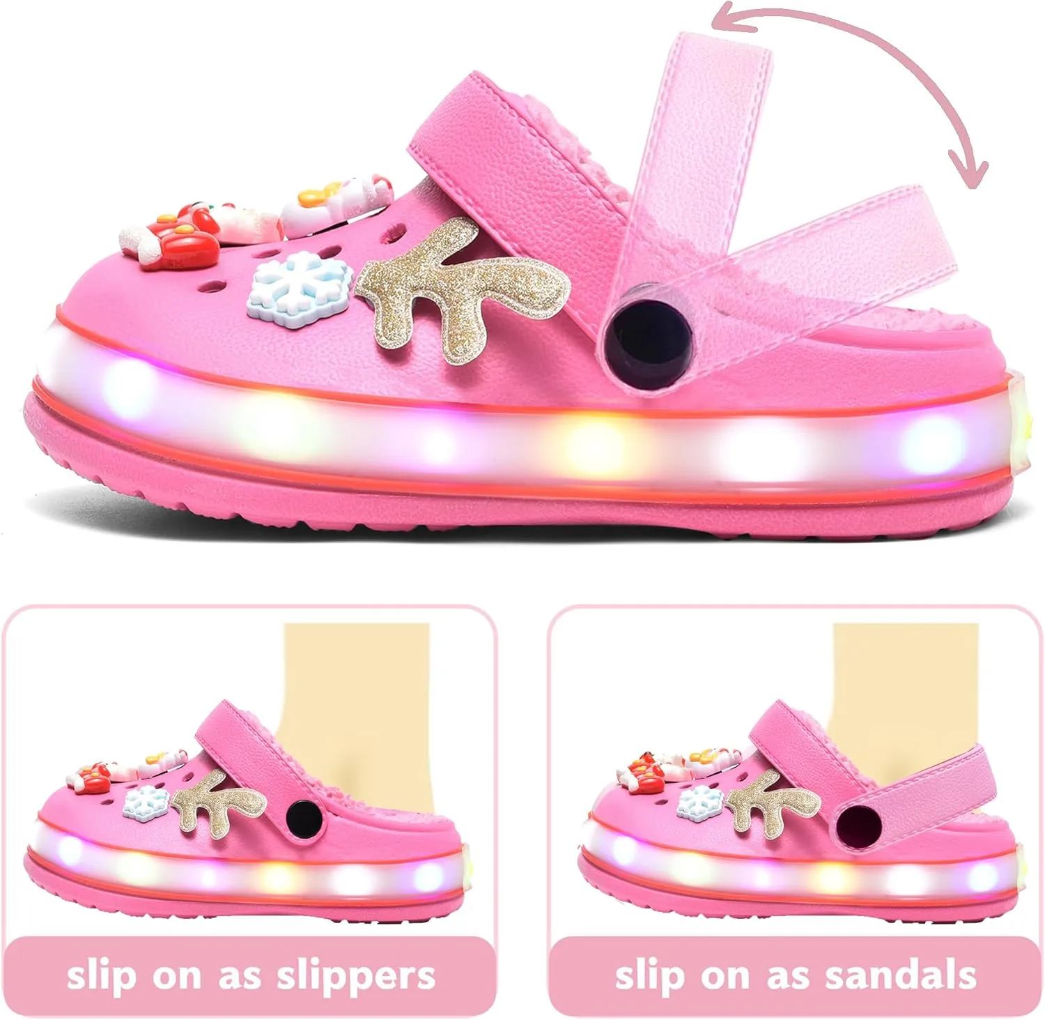 Kids' Boys Girls LED Clogs Cute Garden Shoes Cartoon Slides