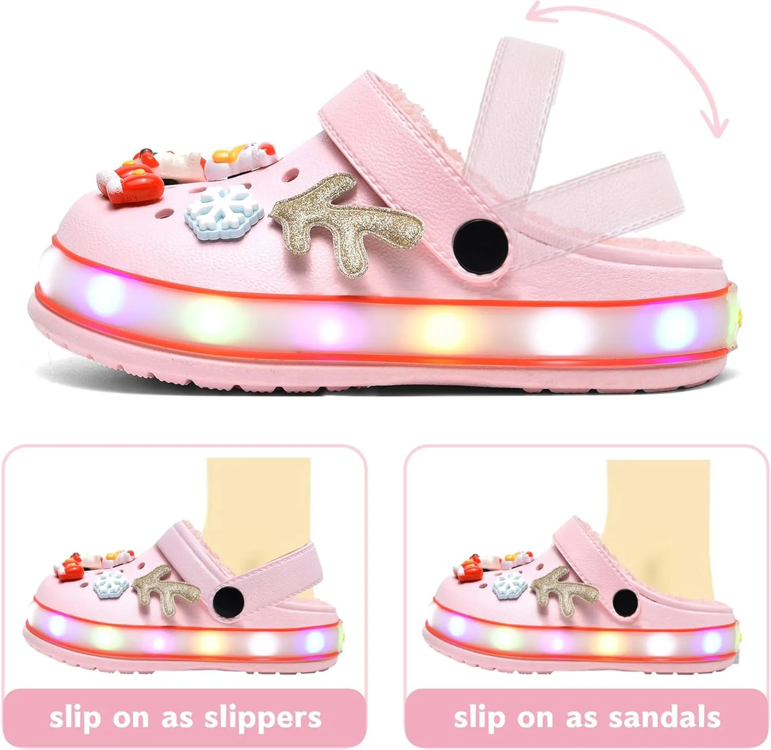 Kids' Boys Girls LED Clogs Cute Garden Shoes Cartoon Slides