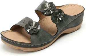 Ladmiple Orthopedic Sandals for Women Arch Support Open Toe Flip Flops Anti-Slip Platform Orthotic Sandal Walking Shoes