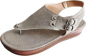 Ladmiple Sandals for Women Comfy Fashion Flip Flops Platform Sandal Casual Beach Clip Toe Slipppers Shoes Dressy Summer