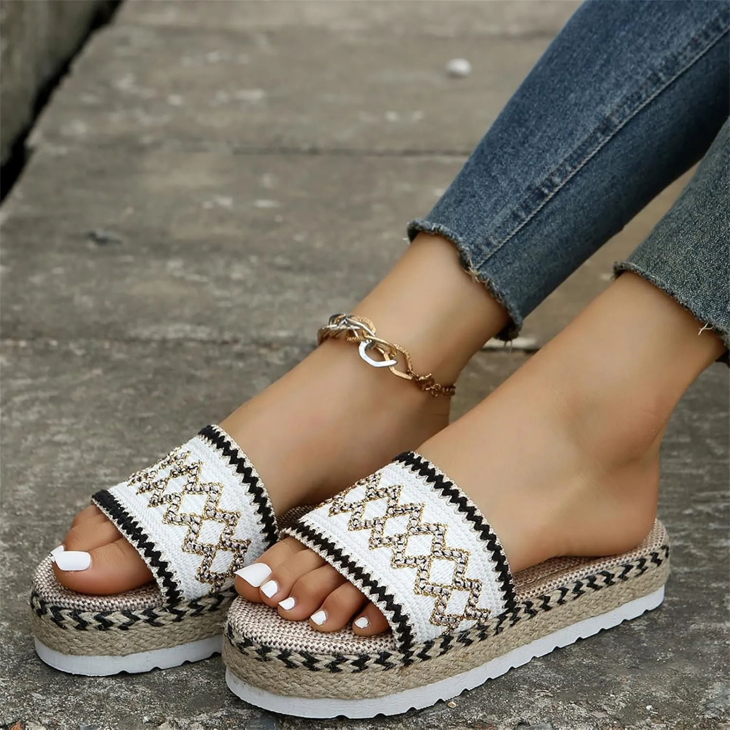 Ladmiple Sandals for Women Dressy Summer,Womens 2023 Cute Bow Knot Beach Comfy Flip Flops Casual Platform Shoes Sandals
