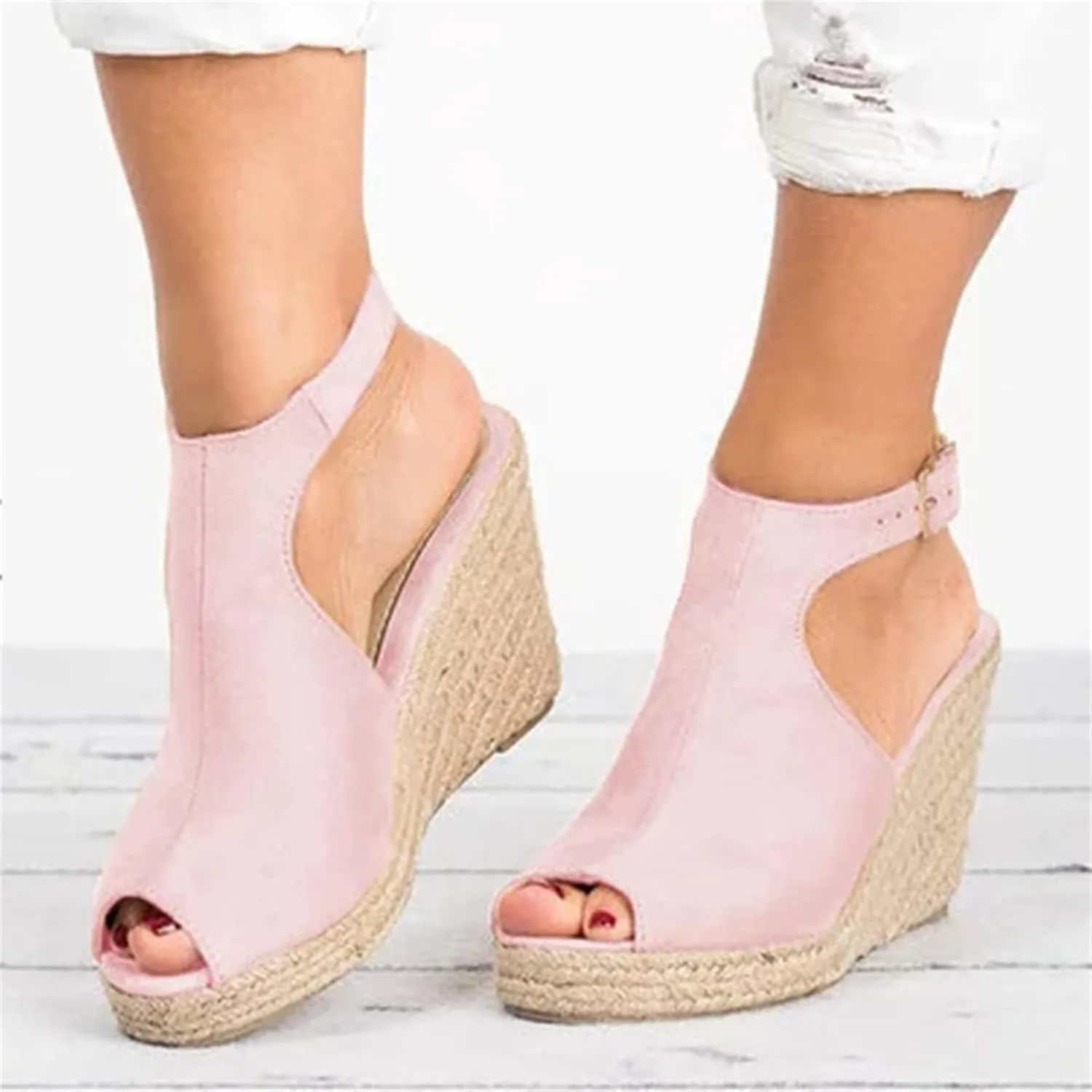 Ladmiple Sandals Women,Womens Platform Sandal High Heel Wedge Slippers Flip Flop Summer Casual Travel Ankle Buckle Shoes