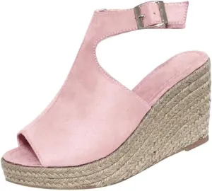 Ladmiple Sandals Women,Womens Platform Sandal High Heel Wedge Slippers Flip Flop Summer Casual Travel Ankle Buckle Shoes