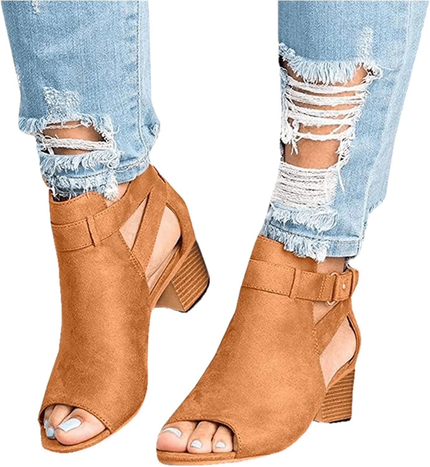 Ladmiple Summer Sandals for Women 2023 Comfy Ankle Strap Slip On Wedge Sandal Open Toe Casual High Heels Platform Wedges