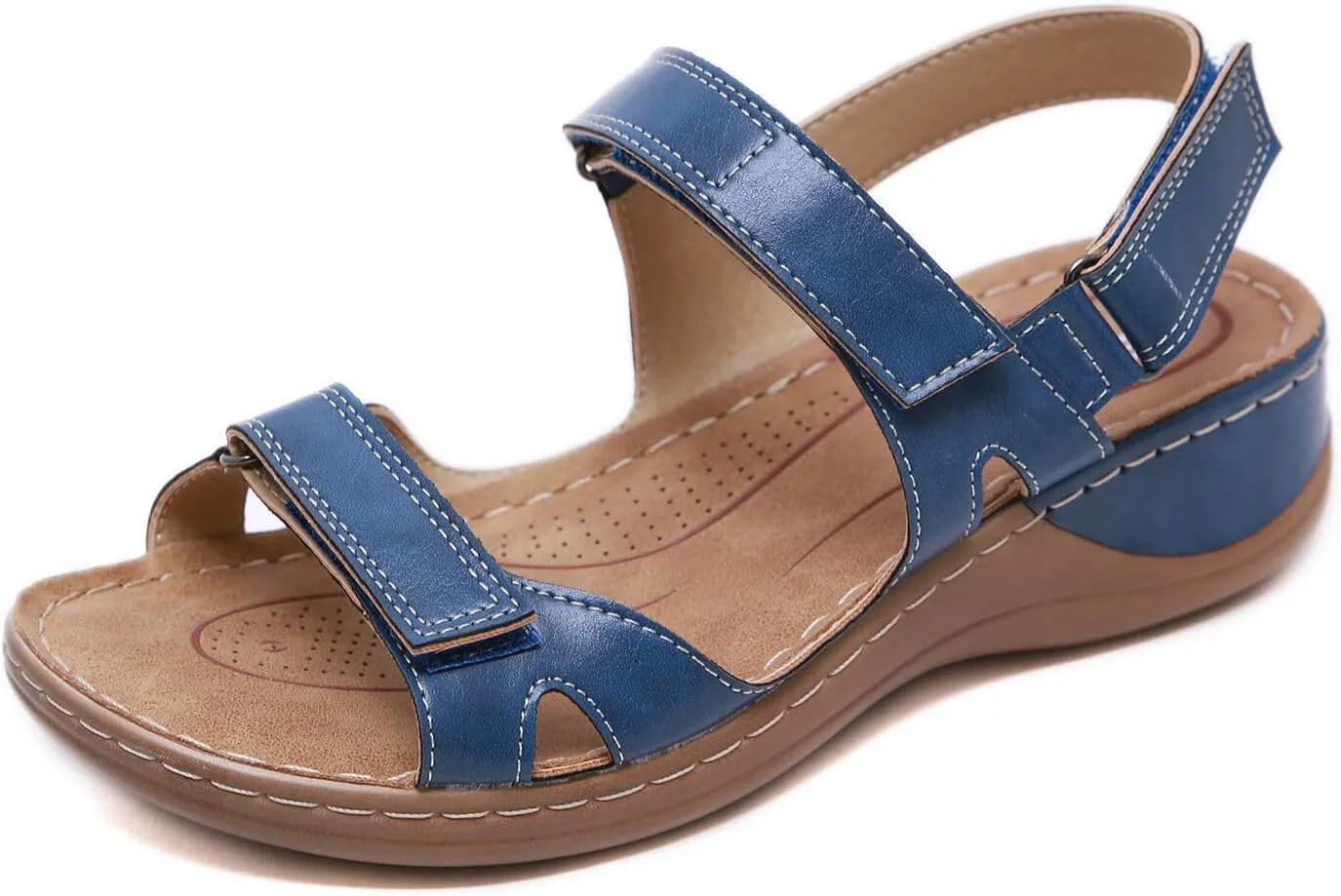 Ladmiple Summer Sandals for Women 2023 Wedge Flip Flops Breathable Ankle Strap Open Toe Dressy Comfy Orthopedic Sandals