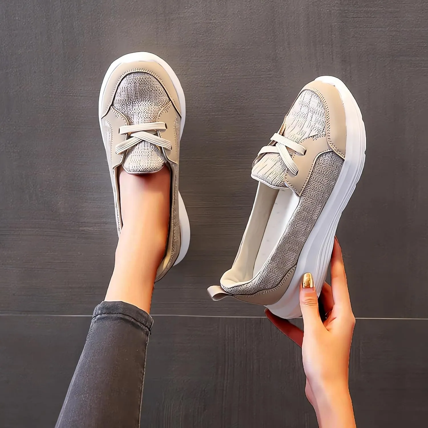 Loafers for Women Comfort Mesh Arch Support Walking Loafers Slip On Breathable Orthopedic Flats Casual Strapy Low Top Shoes Lightweight Fashion Sneakers