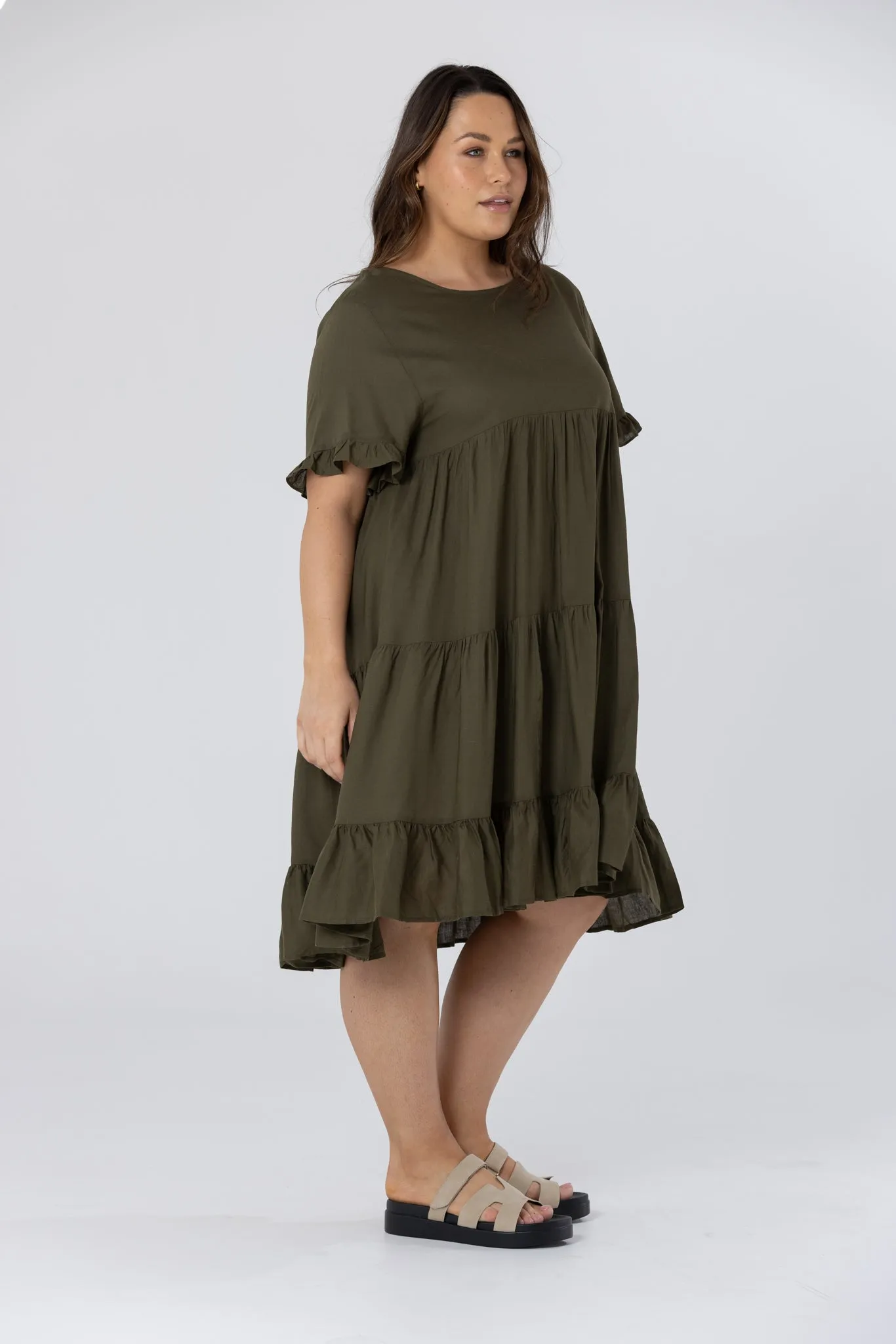 MALIA MINI DRESS - Khaki