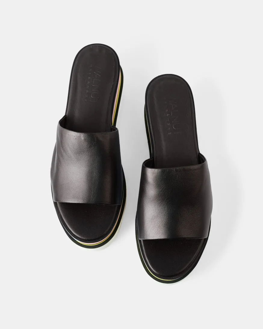 Nina Leather Sandal BLACK