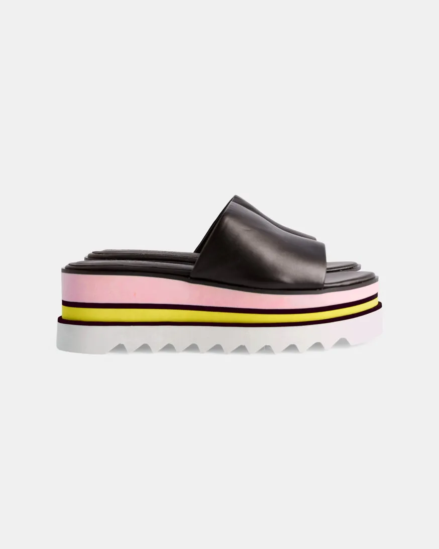 Nina Leather Sandal BLACK