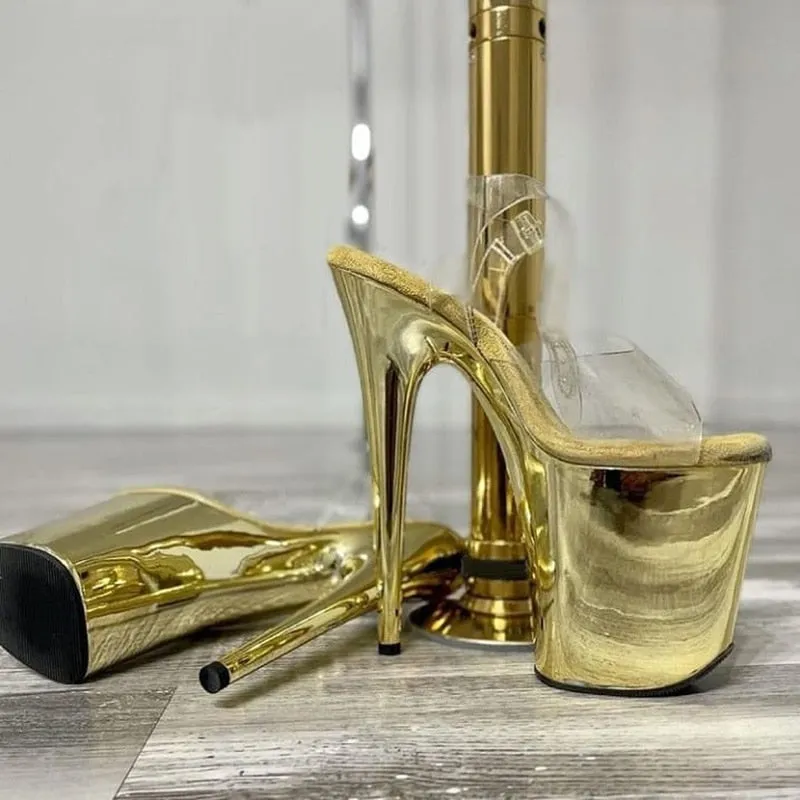 Platform Sandals Peep Toe Pole Dance Shoes Women Stripper Models Show Nightclub Exotic