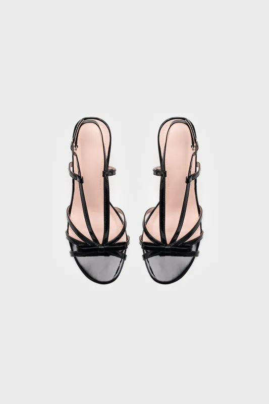 RIBBON STRAPPY HIGH HEEL SANDAL