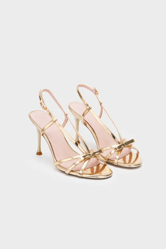 RIBBON STRAPPY HIGH HEEL SANDAL