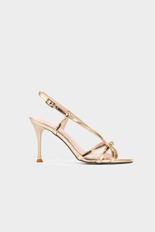 RIBBON STRAPPY HIGH HEEL SANDAL