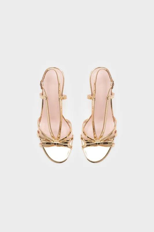 RIBBON STRAPPY HIGH HEEL SANDAL