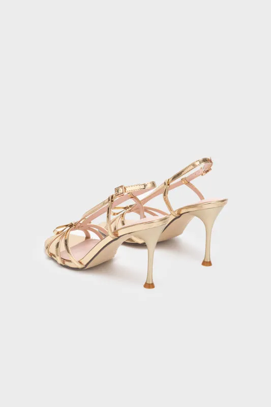 RIBBON STRAPPY HIGH HEEL SANDAL