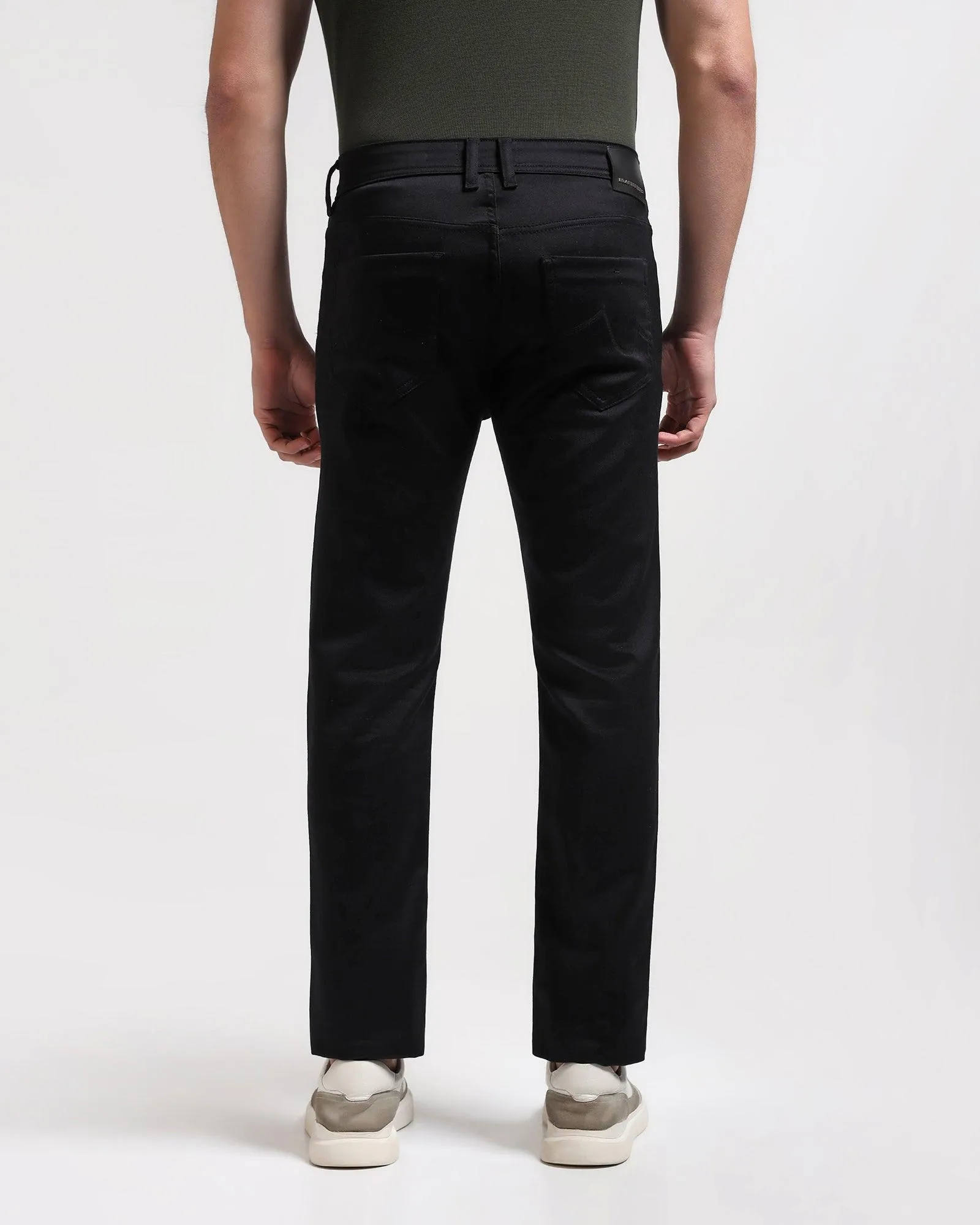 Skinny Cropped Fiji Fit Black Textured Jeans - Abto