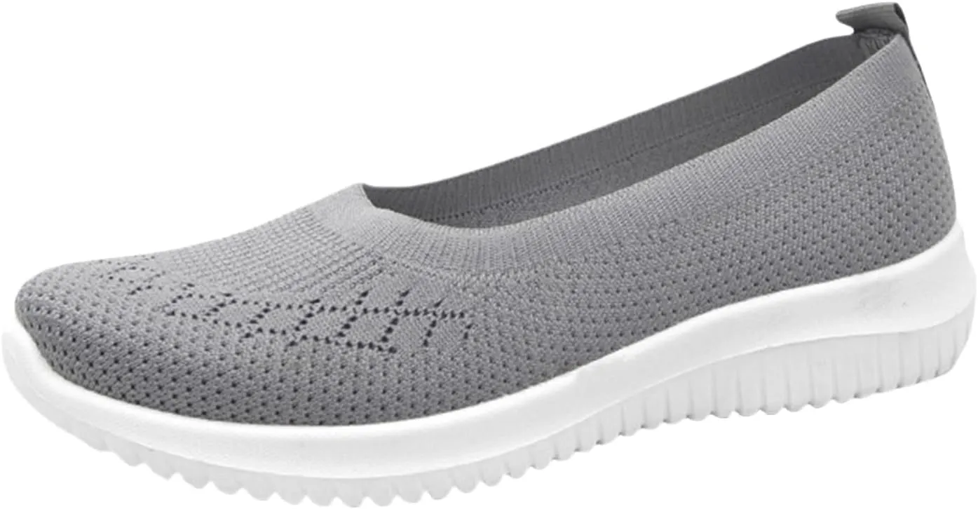 Sneakers for Women Athletic Walking Shoes Slip On Casual Mesh-Comfortable Tennis Workout Sneakers Arch Support Non Slip Work Shoes Casual Lightweight Tennis Workout Shoes Running Jogging Shoes